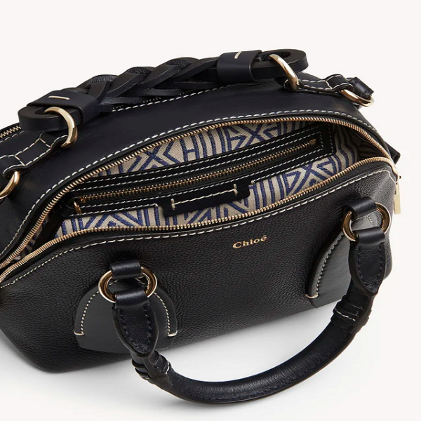 Túi Chloe Small Bag Daria in Grained & Shiny Calfskin CHC20US361C624D4 - Ảnh 5