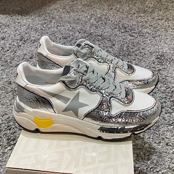 Giày Golden Goose Women's Sneakers Running White Silver GWF00126-F000327-80185 - Ảnh 2