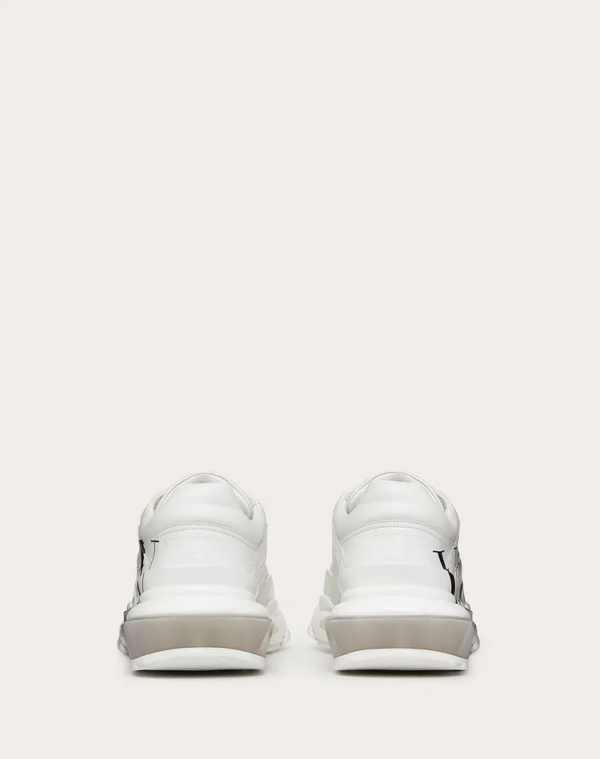 Giày Valentino Bounce Calfskin Sneaker White Black 2020 UY2S0B21RKWA01 - Ảnh 4