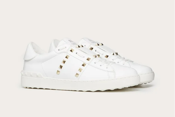 Giày Valentino Calfskin Rockstud Untitled Sneaker WY2S0931BHS0BO - Ảnh 5