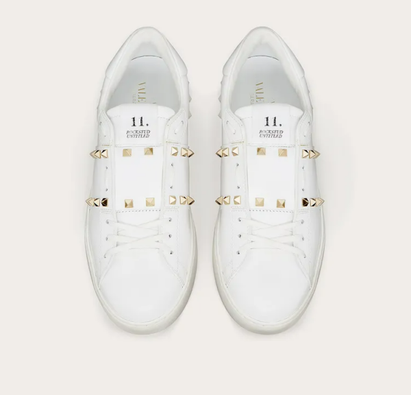Giày Valentino Calfskin Rockstud Untitled Sneaker WY2S0931BHS0BO - Ảnh 2