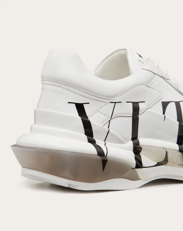 Giày Valentino Bounce Calfskin Sneaker White Black 2020 UY2S0B21RKWA01 - Ảnh 2