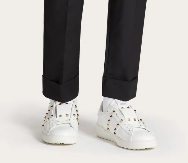 Giày Valentino Calfskin Rockstud Untitled Sneaker WY2S0931BHS0BO - Ảnh 3