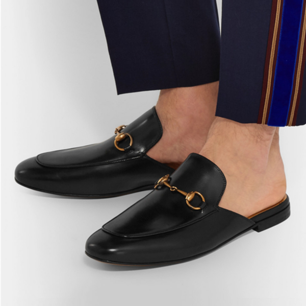 Giày Gucci Princetown leather Slipper 426219-BLM00-1000 - Ảnh 2