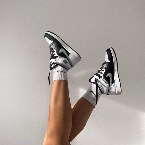 Giày Nike Air Jordan 1 Mid 'White Shadow' 554724-073 - Ảnh 4