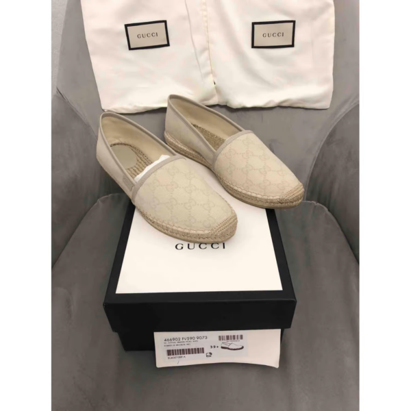 Giày Gucci Monogram Signature Espadrilles 35 Off White 466902-FV590-9073 - Ảnh 3