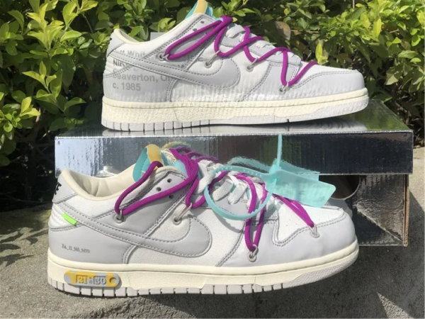 Giày Nike Off-White x Dunk Low 'Lot 21 Of 50' DM1602-100 - Ảnh 4