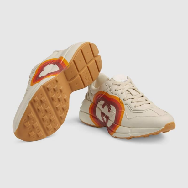 Giày Gucci Wmns Rhyton 'Interlocking G and Hearts' 550049-DRW00-9022 - Ảnh 5