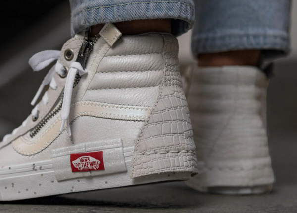 Giày Vans Sk8-Hi Reissue CAP 'Glitter Mix White' VN0A3WM1TUT - Ảnh 2