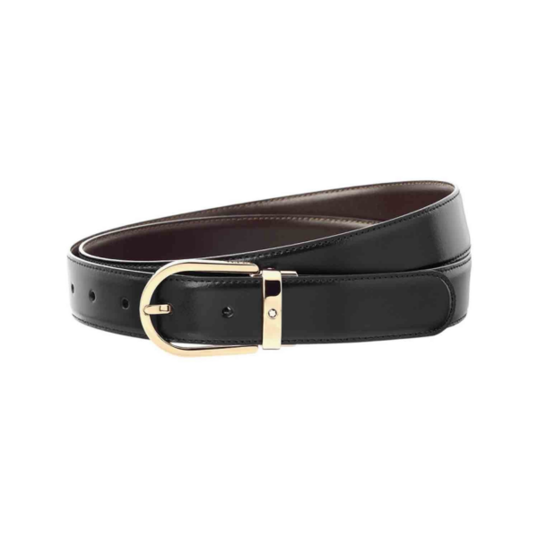 Dây Lưng Montblanc Business Line Reversible Leather Belt 'Black Brown' 111714 - Ảnh 2