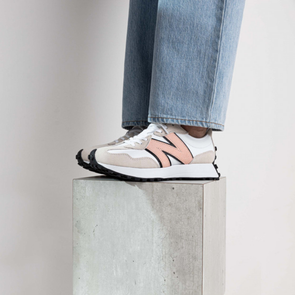 Giày New Balance 327 'White Pink Haze' WS327LR - Ảnh 4