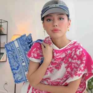 Tui Dior Tote Tiger Printed 'Blue' M1296ZTDT-M917