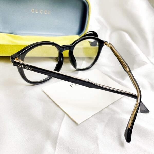 Kính Gucci Black Oval Eyeglasses GG0192OA 001 - Ảnh 5