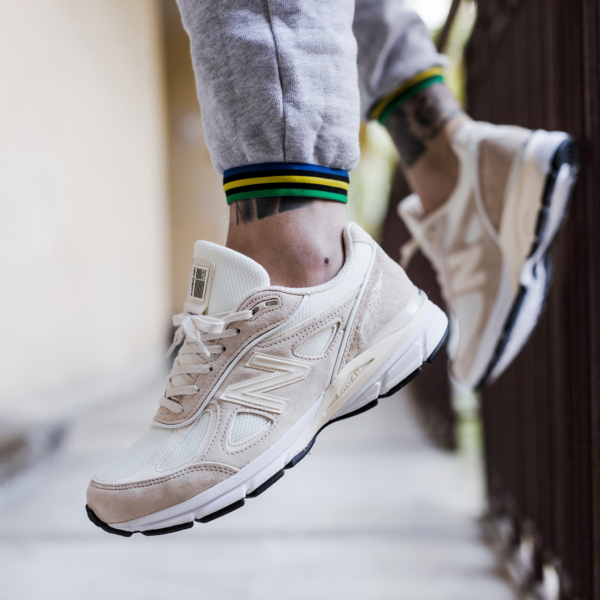 Giày Stussy x New Balance 990v4 'White' M990SC4 - Ảnh 4