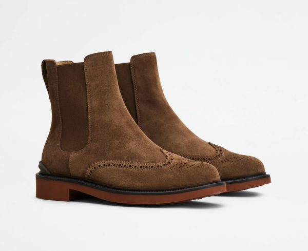 Giày Tod's Man Brown Ankle Boots in Suede XXM06H00MH0RE09S818 - Ảnh 2