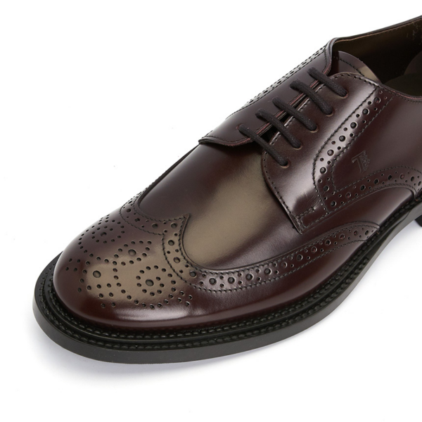 Giày Tod's Classic Leather Lace Up Laced Formal XXM62C00C10LYGR807 - Ảnh 3