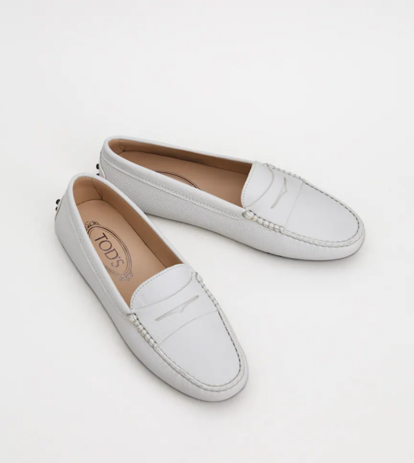 Giày Tod's Gommino Driving Shoes Leather 'White' XXW00G000105J1B015 - Ảnh 4
