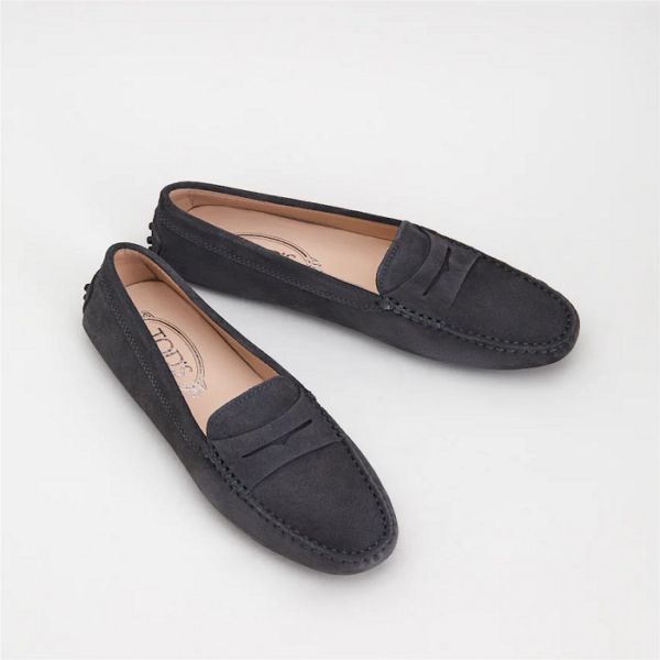 Giày Tod's Woman Grey Gommino Driving Shoes in Suede XXW00G00010RE042B800 - Ảnh 2