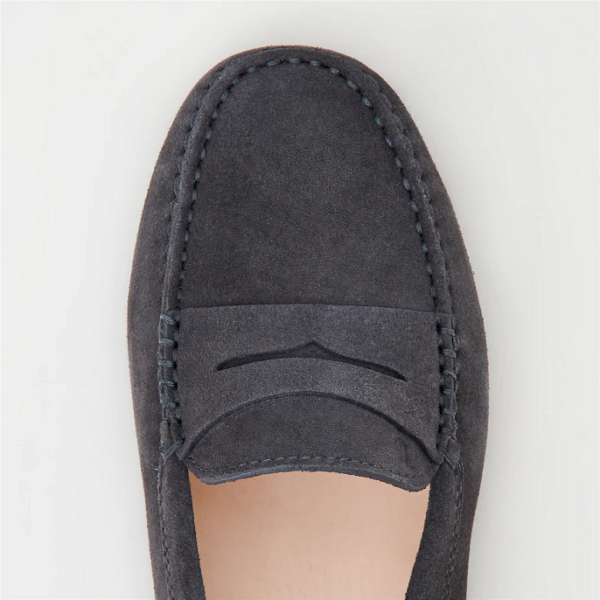 Giày Tod's Woman Grey Gommino Driving Shoes in Suede XXW00G00010RE042B800 - Ảnh 3