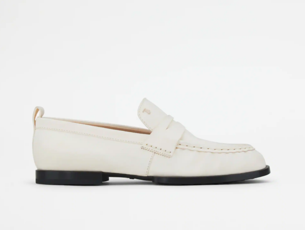 Giày Tod's Woman White Loafers in Leather XXW02E0EC60PHXC016 - Ảnh 5