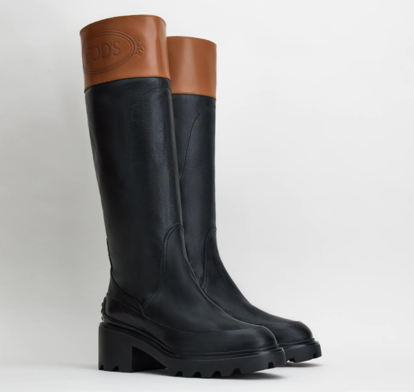 Giày Tod's Woman Black Boots in Leather XXW08D0EO70QHV422442 - Ảnh 2