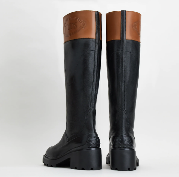 Giày Tod's Woman Black Boots in Leather XXW08D0EO70QHV422442 - Ảnh 3