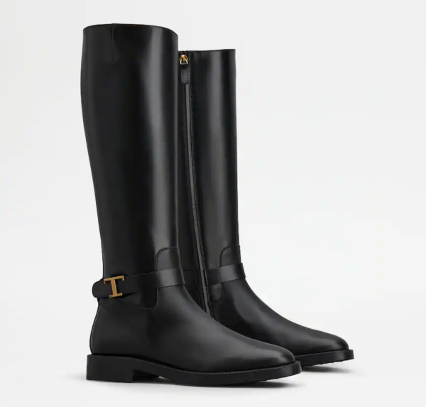 Giày Tod's Woman Black Timeless Boots in Leather XXW60C0DF10GOCB999 - Ảnh 4