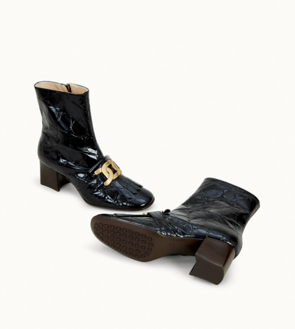Giày Tod's  BLACK LEATHER ANKLE BOOTS XXW71C0DH90XLXB999 - Ảnh 3