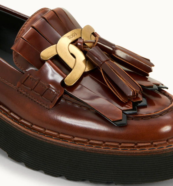 Giày Tod's KATE LOAFERS IN LEATHER IN BROWN XXW80C0DF40SHAYX01 - Ảnh 5