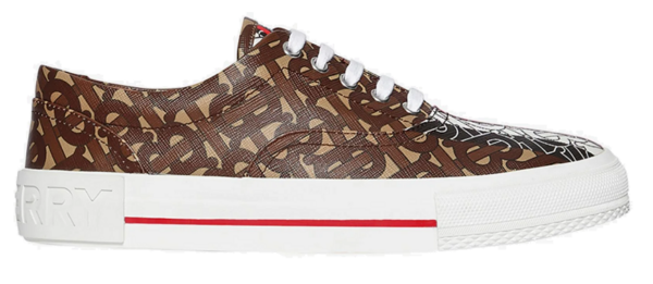 Giày Burberry Brown Monogram Stripe Print E-Canvas 80187541