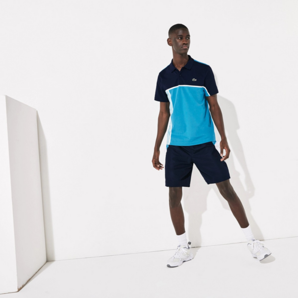 Áo Lacoste Men's SPORT Colourblock Ultra-Light Cotton Tennis Polo Shirt YH4770-RWP - Ảnh 6