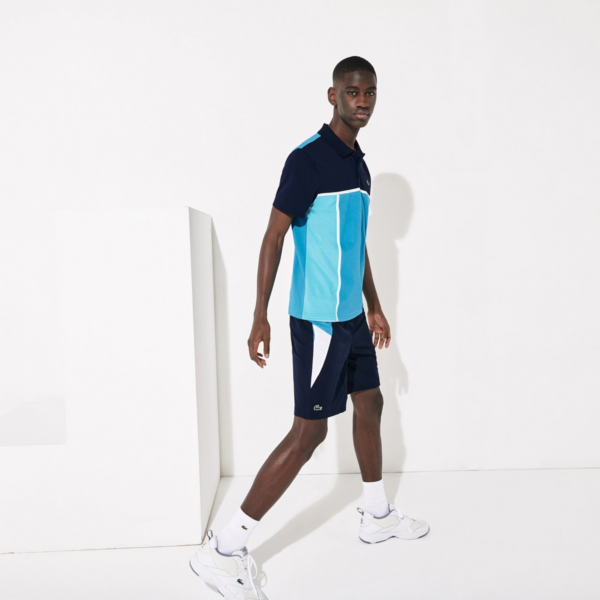 Áo Lacoste Men's SPORT Colourblock Ultra-Light Cotton Tennis Polo Shirt YH4770-RWP - Ảnh 5