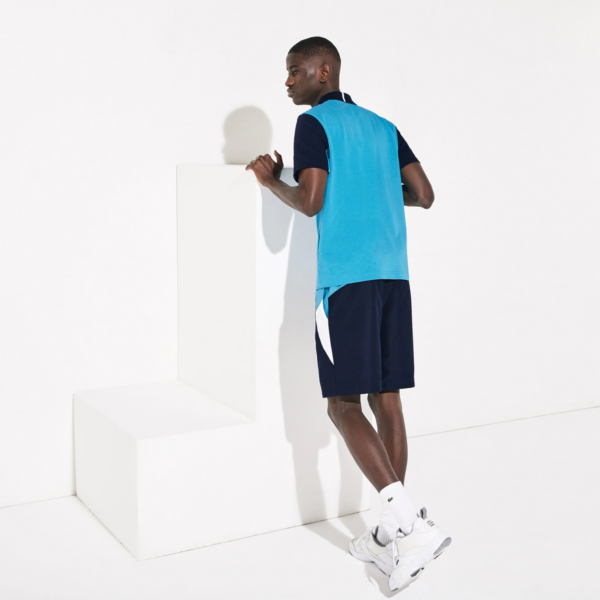 Áo Lacoste Men's SPORT Colourblock Ultra-Light Cotton Tennis Polo Shirt YH4770-RWP - Ảnh 4