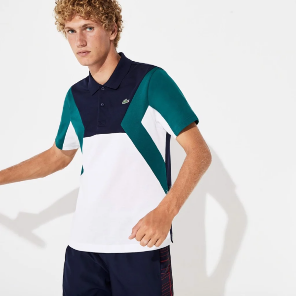 Áo Lacoste Polo Tennis Ultra-Lightweight Cotton Blue Green YH8479-51-4MC - Ảnh 2