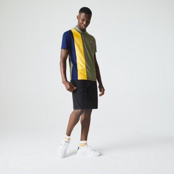 Áo Lacoste Men's Ultra-Light Color Matching Knitted Polo YH9852-51G-XHR - Ảnh 3