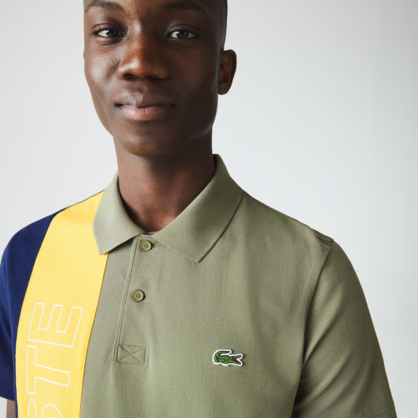Áo Lacoste Men's Ultra-Light Color Matching Knitted Polo YH9852-51G-XHR - Ảnh 4