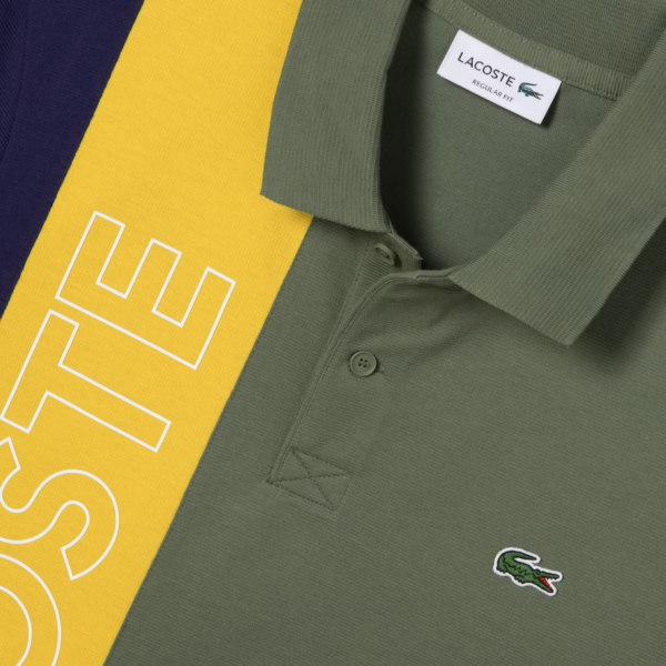 Áo Lacoste Men's Ultra-Light Color Matching Knitted Polo YH9852-51G-XHR - Ảnh 8