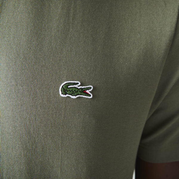 Áo Lacoste Men's Ultra-Light Color Matching Knitted Polo YH9852-51G-XHR - Ảnh 7