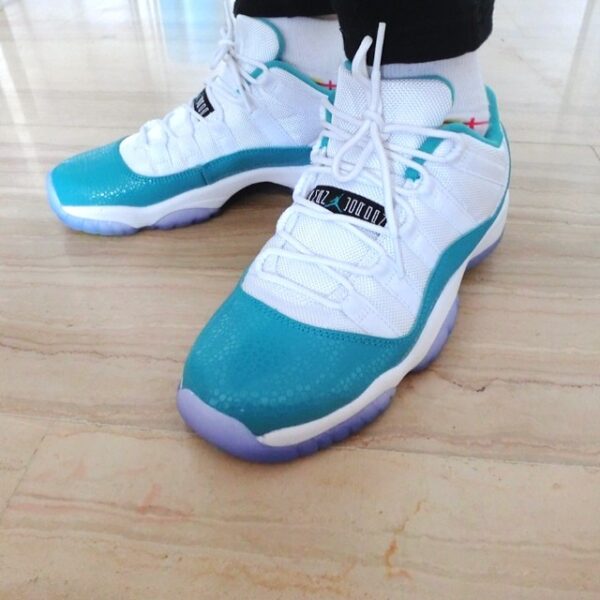 Giày Nike Air Jordan 11 Retro Low GS 'Aqua Safari' 580521-143 - Ảnh 4