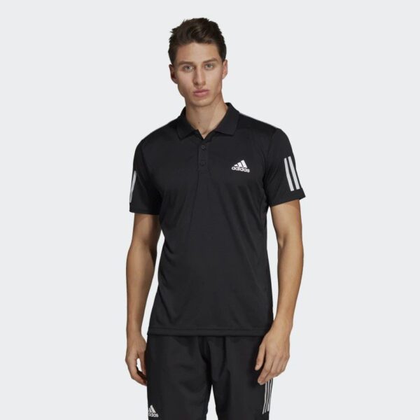 Áo Adidas 3 Stripes Club Polo Shirt Black DU0848 - Ảnh 2