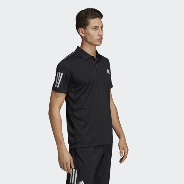 Áo Adidas 3 Stripes Club Polo Shirt Black DU0848 - Ảnh 4