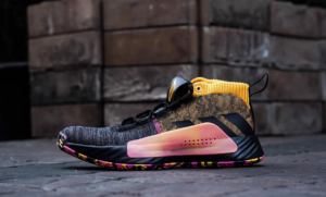 Alternative view of Giày Adidas Dame 5 'Core Black Shock Pink' EF9367