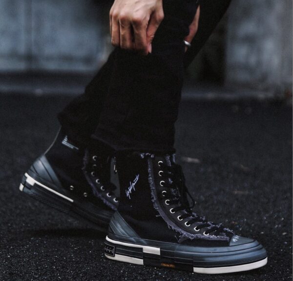 Giày xVESSEL G.O.P. Highs for Yohji Yamamoto Black FN-E03-062-1 - Ảnh 11