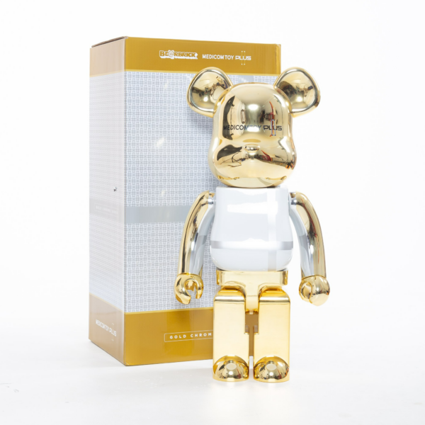 Mô Hình Bearbrick Medicom Toy Plus Gold Chrome 1000% - Ảnh 2