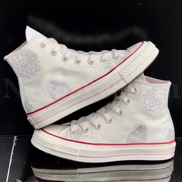Giày Converse Chuck 70 Embroidered Desert Floral 'White' A00844C - Ảnh 3