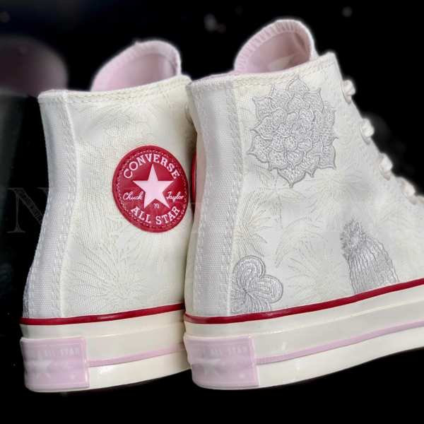 Giày Converse Chuck 70 Embroidered Desert Floral 'White' A00844C - Ảnh 4