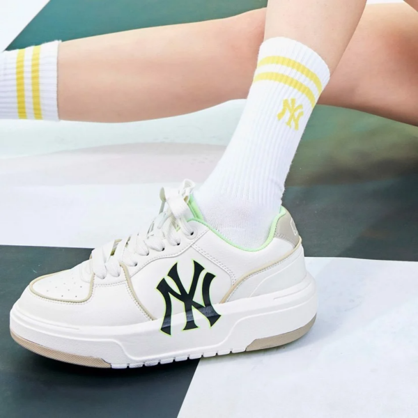 Giày MLB Chunky Liner New York Yankees Beige 3ASXCA12N-50BGS - Ảnh 4