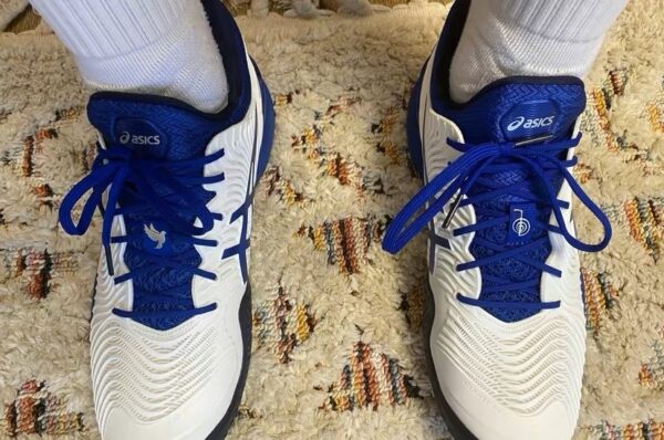 Giày Tennis Asics Court FF Novak 'White Blue' 1041A089-101 - Ảnh 4