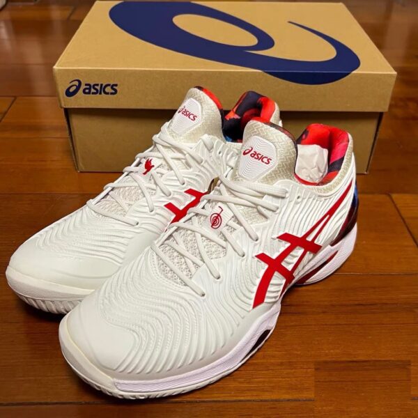 Giày Asics Court FF Novak LE 'White Classic Red' 1041A202-110 - Ảnh 3