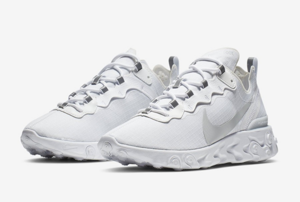 Giày Nike React Element 55 Pure Platinum BQ6167-101 - Ảnh 5